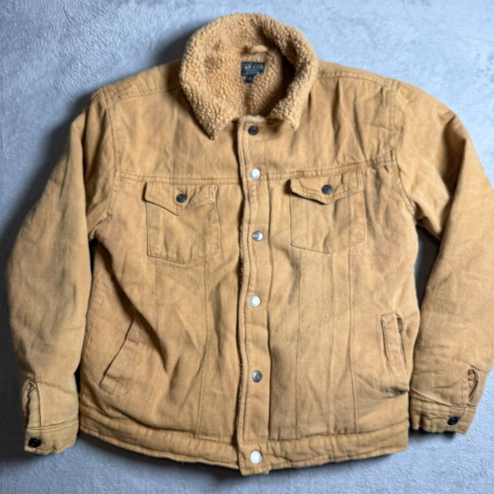 Canyon Creek Trucker Jacket Tan Sherpa Lined Women's XL